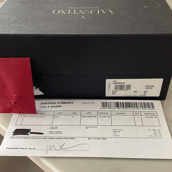 Valentino Rockstud Pumps, Black, 38 - Picture 6 of 7